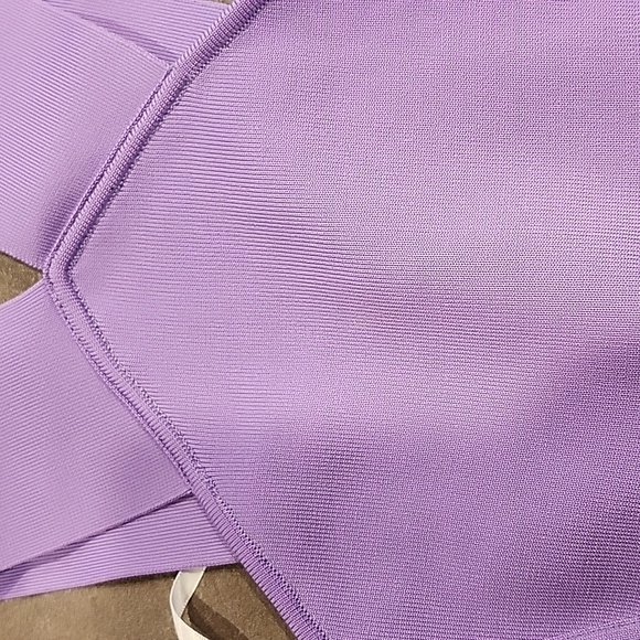 Herve Leger Purple Crop Top NWT - Picture 5 of 7